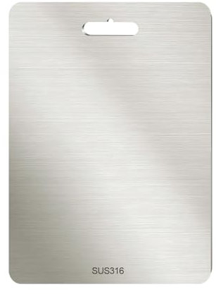 Freshmagis Tagliere in Acciaio Inox Alimentare, Tagliere in Titanio per Cucina, Tagliere da Cucina Acciaio Inox (39 x 28 cm)