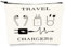 Trousse de maquillage personnalisée, trousse de maquillage amusante, organisateur de voyage avec fermeture éclair, pochette de toilette cadeau pour homme et femme, blanc, Moderne