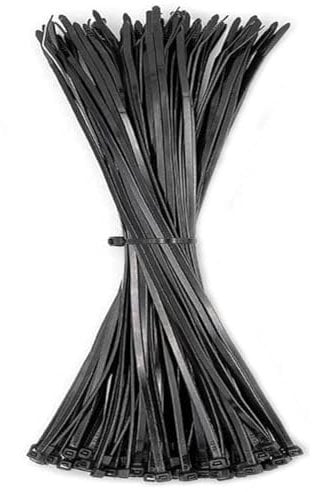Black Cable Ties, Pack of 100, 300mm x 3.6mm Tie Wraps 12 Premium Nylon Zip Ties, Secure Self-Locking Mechanism, Multi-Purpose Plastic Tie Wraps, for Home,Office,Workshop and DIY (300 * 3.6mm)