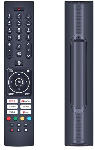 TCNOUMT RC45137T Replacement Remote Control fit for Bush Logik EGL Smart TV | Compatible with: HDR10 LED TV 55E23UHDS 32E23HDS1 43FT24CA 40FT24CA 32FT24CA 32HT24CA 24HT24CA RC43137 L32SHE22 ELED32FHDSDVD