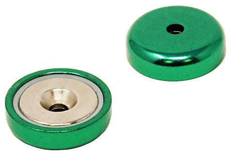 Grün Ein Typ Neodym Pot Magnet Für Kunst, Kunsthandwerk, Modellherstellung - 32mm Durchmesser - Pack von 4