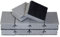 Sonty - 10 spugne per pulizia di alta qualità, per lo sporco ostinato, spugna con materiale abrasivo, 9 x 7 x 4 cm, colore: nero/grigio