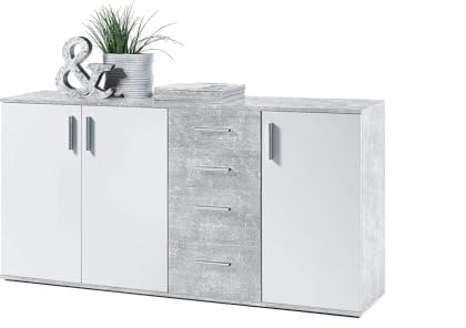AVANTI TRENDSTORE Bea - Cassettiera/comó in Legno Laminato nella misura 160x82x35 cm, disponibile in diversi colori. Perfetto per soggiorni, ingressi o camere da letto