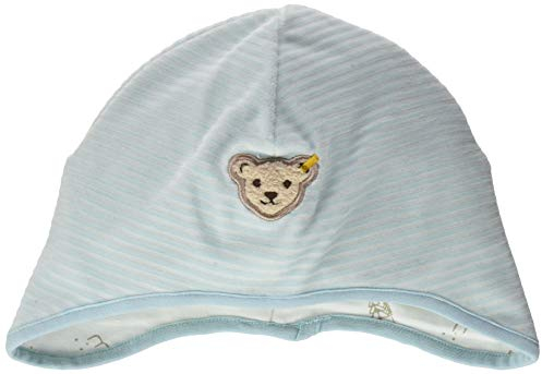 Steiff Baby-Jungen mit süßer Teddybärapplikation Mütze, Blue Glow, 043