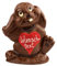Schoko Osterhase personalisiert mit Wunschtext - 15cm - Vollmilch Schokolade - Deutsche Handarbeit ideal als Ostergeschenk - Schokohase aus der Schokoladen-Manufaktur Bengelmann - 150g