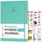 Clever Fox Fitness Journal PRO – Workout Plan with Meal Planner & Habit Tracker – Exercise Log Book – Fitness Planner, 6 Months (Turquoise)