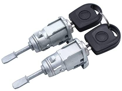 1 Paia 2 pz Anteriore Sinistra Serratura Porta Cilindro Cilindro 604837167 604837168 Compatibile con VW POLO FOX GOLF IV BORA SKODA FABIA AUDI A6