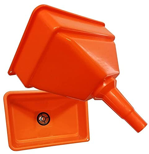 Dunnet Tools 2 Pack Large Wide Neck Funnel For Car Heavy Duty Plastic Funnel With Filter Wide Mouth Tractor Funnels For Oil Fuel Diesel Petrol Plastic Funnels For Car Motorcycle