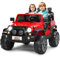 COSTWAY Kinder Elektroauto 2 Sitzer mit 2,4G-Fernbedienung, 3 Gang 12V Kinderauto mit MP3, Musik, Hupe und Scheinwerfer, Elektro Auto 2,5-4 km/h, für Kinder ab 3 Jahre (Rot)