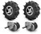 L-faster Motorrollen-Set mit doppeltem Antrieb, für landwirtschaftliche Geräte, Gartenbauer, Handwagen, 25,4 cm Reifen, 24 V, 500 W (Agricultural kit E, Max Speed 6kph)
