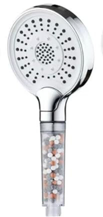 MILOT Chrome High Pressure Shower Head with 3 Spray Modes, Handheld Filtered Shower Head, Rainfall & Massage Settings, Ionic Bead Technology, Water Saving, Extra Stone Filter, No Hose Included
