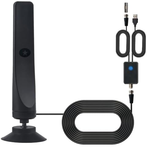 Jenbnoau TV Antenna Indoor Digital TV Antenna for Smart TV 1080P All Television Indoor High Definition Terrestrial Wave DigitalTV