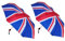 Pack of 2 - Union Jack Compact Umbrella Red White Blue British Flage Mini Folding Brolley Umbrella