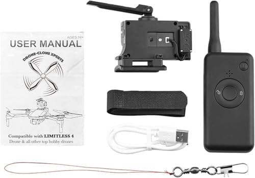 FSDJIMBB Drone Payload Release Attachment, Drone Air Drop Delivery System, Drone Thrower, Bait Hook Device Fit Fit For Fishing & Casting Farther.