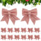 Coicok 14 Pezzi Fiocchi per Albero di Natale, Fiocchi Natalizi, Decorazioni Albero di Natale, Fiocchi Rosa, Decori Natalizi, Fiocco Porta Natalizio, Fiocchetti Paillettes, Natale Decorazioni Albero