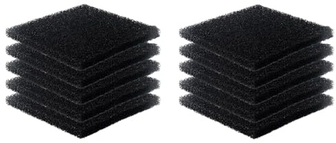 Uadme Aktivkohlefilter, 10 Stück 13cm x 13cm Kohlefilter für Rauchabsorbern Rauchabzug Dunstabzug, Kompost Behälter Filter Ersatzfilter für Katzentoilette Küche Geruchskontrolle