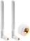 2 Pcs 4G LTE Antenna SMA Male Omnidirectional Aerial 5dBi, Compatible with Vodafone EE O2 Three Huawei Netgear ZTE 4G LTE Router Gateway Modem Terminal Wireless Trail Camera TP-Link MR400 (White)