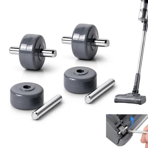 4Stück Pack Ersatzräder für Staubsauger kompatibel,für NV350 HX1 HX2 | Reparaturteile Staubsauger Räder kompatibel mit Für NV350 NV500 NV501 & HX1 HX2, 18mm Achse, PE-Material
