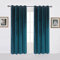 Cherry Home Super weicher Luxus-Samtstoff, dunkelgrün, verdunkelnd, energieeffizient, Ösenschal, Vorhänge mit Ösen, Pfauenblau, 52 x 72 cm, 2 Vorhänge für Wohnzimmer