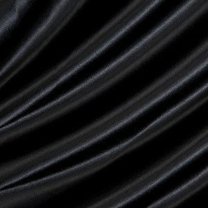 STOFFKONTOR Satin Satin Modestoff Dekostoff - B1 schwer entflammbar - Stoff glänzend - Meterware, Schwarz