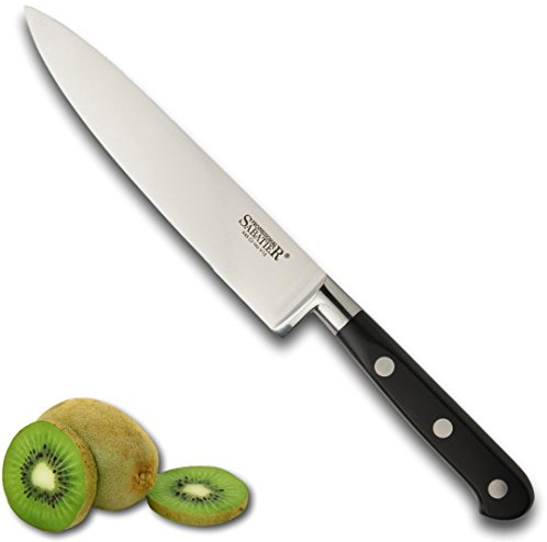 Taylors Eye Witness Sabatier Professional Kitchen Chef Knife - 6in/15cm Full Tang Blade Forged from High Grade Taper Ground Stainless Steel, Triple Rivet Comfort Handle. Sharper for Longer