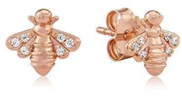 GEMMA J ROSE GOLD BEE STUD EARRINGS