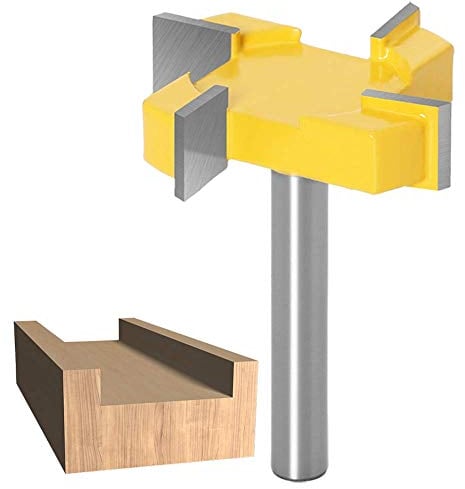 WSOOX 4 Flöten Planfräser für Oberfräse 2 Zoll Schnittdurchmesser, 8 mm Schaft Hobelfräser spoilboard Fräser Abflachfräser Oberflächenbit
