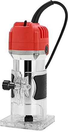 Trintion 1/4 Electric Hand Trimmer 30000RPM Wood Trimmer Palm Router Power Routers Tool for Wood/Laminate Flooring(Red)