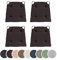 sleepling 4er Set Stuhlkissen, Sitzkissen für Indoor und Outdoor, mit Klettverschluss, 100% Baumwolle, Made in EU, Maße: 42 (vorne) 35 (hinten) x 40 x 5 cm, Kastanie