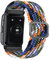 ToVioc Correa Compatible con Huawei Watch Fit New/Elegant/SE, Moda Transpirable Elastic Adjustable Nailon Trenzado Correa para Huawei Watch Fit SE/Elegant/New - Color Vaquero