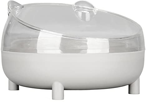 Gamelles pour Chat Inclinées Gamelle Surélevée pour Chat et Eau Anti-vomissements Bol Orthopédique pour Chat avec Couvercle et Support Antidérapant pour Chats et Chiens de Petite Taille(Gris)