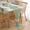 CHUQING Tischläufer Grün Chiffon Hochzeit Tischdeko Tischband für Geburtstage,Indoor und Outdoor,70x300 cm,abwaschbar