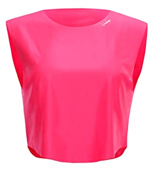 Winshape Damen Functional Light Cropped Top Aet115 T-Shirt, Neon-pink, L EU