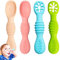 Dilightnews Cuillère Bébé, Cuillère en Silicone pour Bébé, Cuillere Bebe Apprentissage Lot, Cuillères Bébé Apprentissage, Ustensiles d'Alimentation en Silicone Souple Pour Les Bébés