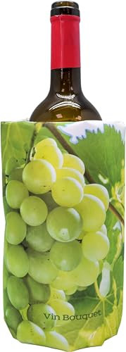 VB VIN BOUQUET FIE 1198 Rafraîchisseur pour Bouteilles Réglable avec Bande élastique antidérapante Raisins Verts