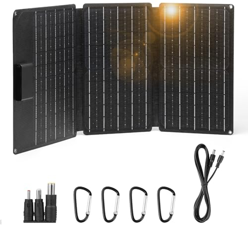 Raddy SP30 30W Panneau Solaire, Chargeur Solaire Portable Pliable, Port USB QC3.0/Type-C/DC 18V Chargeur de Batterie à Charge Rapide pour Camping en Plein air Randonnée