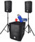 Sistema trifonico BM Bmsonic BMS 1208, subwoofer biamplificato da 1000 W, USB Bluetooth, cavi, piedini+ chiavetta USB 32 GB