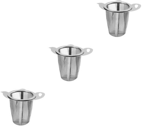 Ciieeo 3sets Tea Strainer for Loose Tea Stainless Steel Filter Infuser Extra Fine Fits Cups Mugs Pots