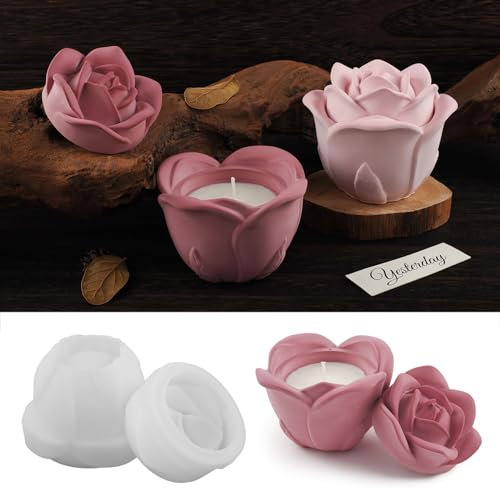 EPODA Epoxidharz Formen, Silikonform Epoxidharz Dose Mit Deckel, Silikonformen GießFormen Dose, Silikonform Schale, Silikonformen Rosen