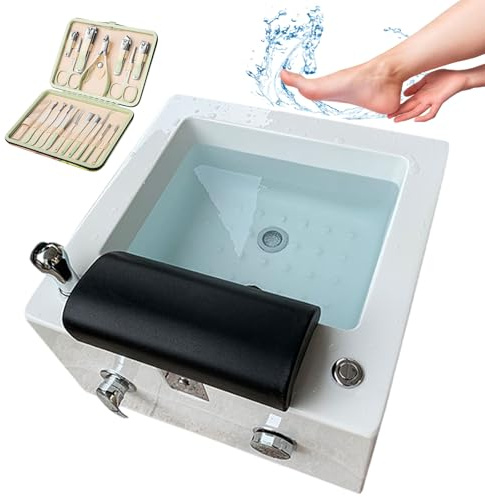 Bain Pieds Massage En Acrylique,Bain Pieds Spa,Baignoire Pédicure, Surf Lumineux Coloré,Baignoire Spa Pour Les Pieds Pour La Relaxation Et Le Soin Des Pieds,Avec Kit De Manucure,Ordinarymodel