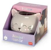Legami Milano Duftkerze - Scented Candle Kitty Katze Keramik handbemalt einen intensiven und umhüllenden Duft