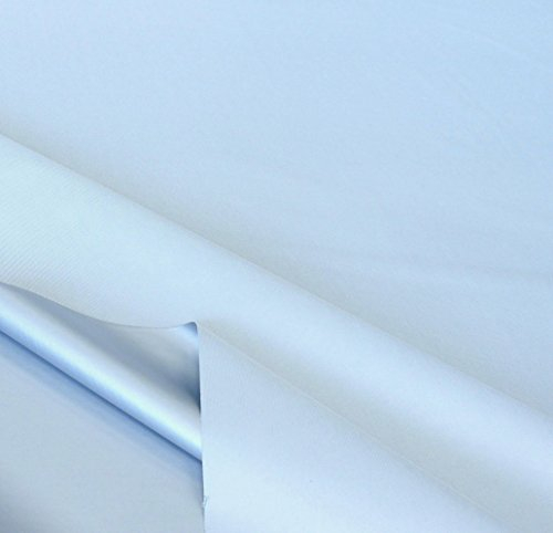 TOLKO Sonnenschutz Verdunkelungsstoff mit Thermo-Beschichtung | 100% Lichtdichter Stoff | Gardine Verdunkelungsvorhang Verdunklungsrollo Fensterfolie Folie | Stoffe zum Nähen Meterware (Eisblau)
