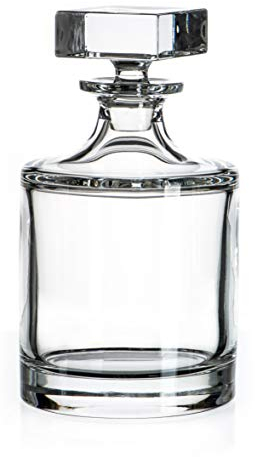 Thames Round Based Lead Crystal Whisky Decanter 700ml