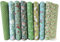 Egurs 8 piezas de tela de algodón 100 % de color verde, diseño sin repetición, para costura, tela de muñeca Tilda, tela textil de 25 x 25 pulgadas