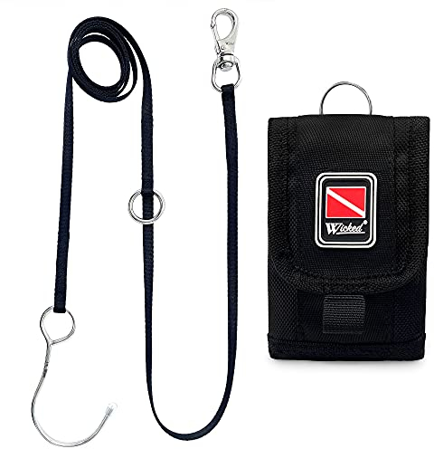 Wicked Scuba 316 Edelstahl-Riffhaken, 1,2-1,8 m, Schwarz Abyss