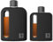 Ragproper Modern Glass Hip Flask for Men with Cork & Silicone Lid Liners - Durable Silicone Covered Flask for Whiskey, & Other Liquor (Single Shot 100ml + Double Shot 240ml, Black)
