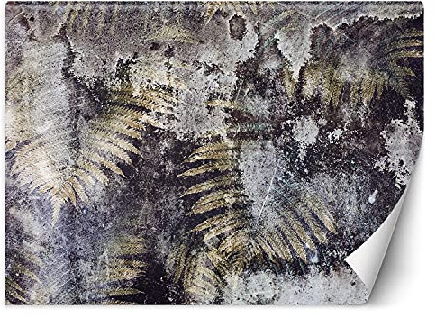 Feeby Wandtapete Fototapete Vlies Farn Pflanze Natur 254x184 cm Grün Modern Tapete Wohnzimmer Schlafzimmer Grunge Wand Abstrakt