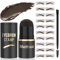 iMethod Augenbrauen Stempel und Augenbrauen Schablonen Kit Augenbrauen Stamping Kit für Perfektes Augenbrauen Make-up Augenbrauen Pomade 20 Eye Brow Shaping Kit Einfach zu Bedienen Langlebig Aschbraun