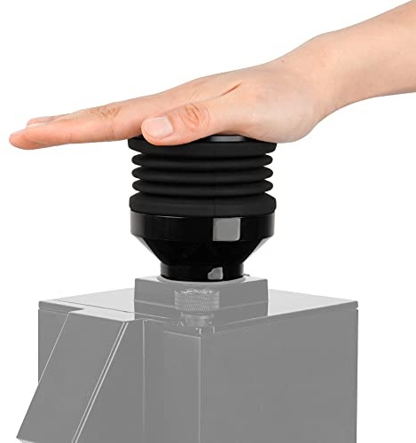 Coffee Grinder Single Dose Hopper Fit Eureka Mignon Grinder 2 in 1 Function Single Dose Hopper with Silicone Bellow Coffee Grinder Cleaning Accessories with Metal Lid Black