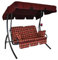 Angerer Freizeitmöbel GmbH Hollywoodschaukel 2-Sitzer Comfort - Gartenschaukel Made in Germany - Schaukel zum Sitzen und Entspannen - mit Bett-Funktion - einfache Montage (Bordeaux kariert)